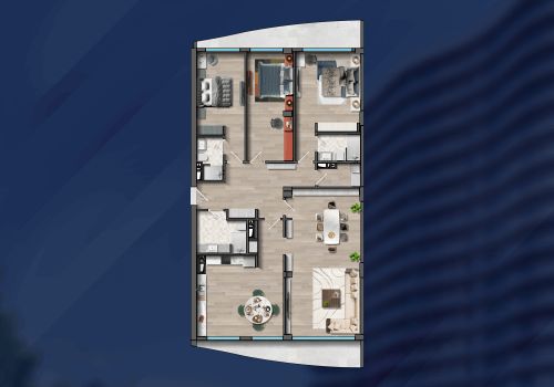 4 otaqlı - 268.2 m²